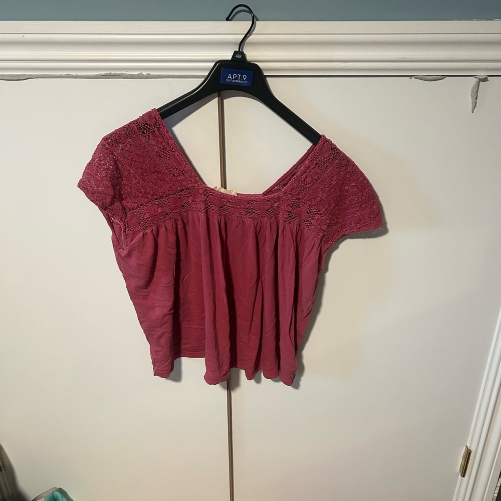 Lucky Brand Women's Rose Lace Blouse